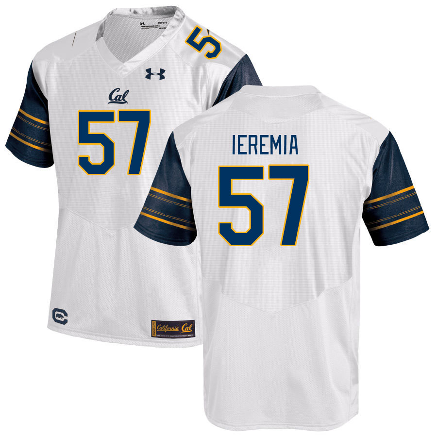 Men #57 Ieremia Ieremia California Golden Bears College Football Jerseys Stitched Sale-White - Click Image to Close